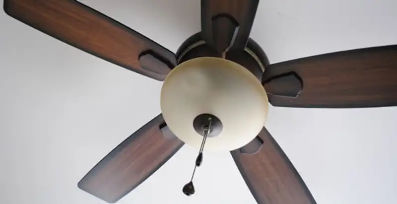 Fully installed ceiling fan with balanced blades and light fixture in Baton Rouge, LA