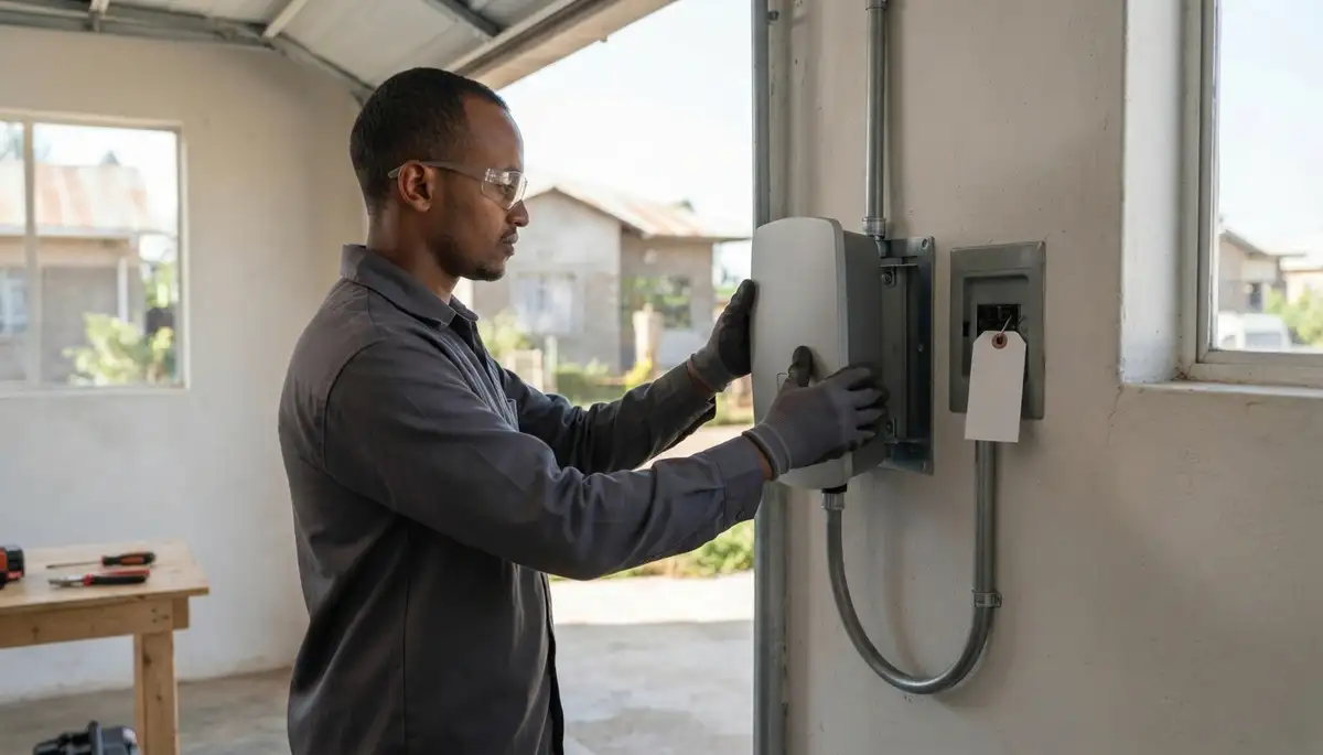 Level 2 electric vehicle charger installation for an Addis, LA home by a professional electrician