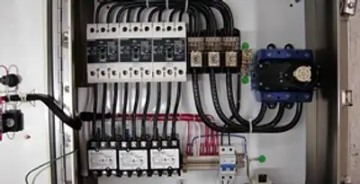 Electrical panel installation with organized circuit breakers and wiring in Baton Rouge, LA