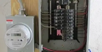electrical panel upgrade service showing outdated electrical panel prepared for professional replacement in Baton Rouge, LA