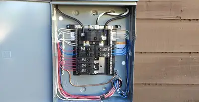 electrical panel upgrade service featuring newly installed electrical panel wired by licensed electricians in Baton Rouge, LA
