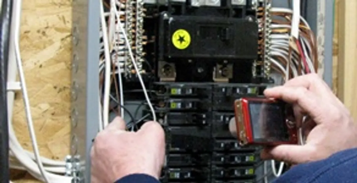Home electrical inspection of circuit breaker panel by licensed electrician in Baton Rouge, LA