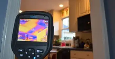 home energy audit service using thermal imaging to evaluate electrical efficiency inside a home in Baton Rouge, LA