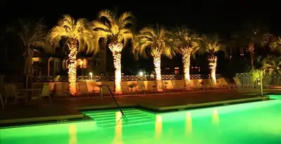 landscape lighting installation services illuminating outdoor recreational areas in Baton Rouge, LA