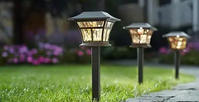 landscape lighting installation services with professionally installed pathway lights in Baton Rouge, LA