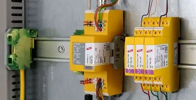lightning surge protection system with surge suppressors installed by electrical service professionals in Baton Rouge, LA