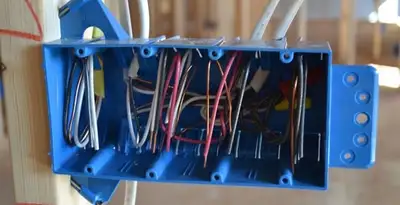 new construction wiring installation featuring electrical boxes and cable routing by expert electricians in Baton Rouge, LA