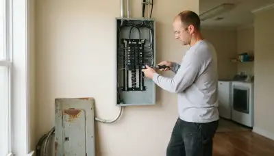 Electrician upgrading an older home's electrical panel in Prairieville, LA