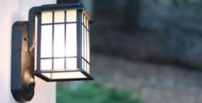 security light installation services with professionally mounted exterior wall light in Baton Rouge, LA