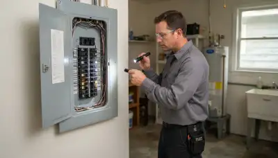 Whole-home electrical inspection in Glynn, LA checks wiring, breakers, and electrical connections.